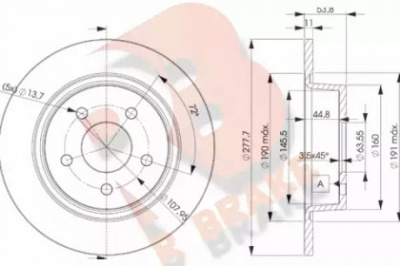 R BRAKE 78rbd27989 -  Тормозной диск